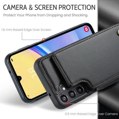CaseMe Samsung A16 C22 Series Cover+Pung - Sort