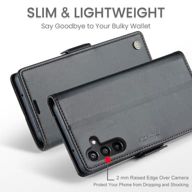 CaseMe Samsung A16 023 Series PU-Läder Flip Cover - Sort