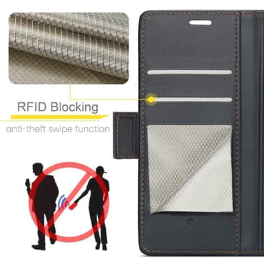 CaseMe Samsung A16 023 Series PU-Läder Flip Cover - Sort