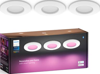 Philips Hue WCA Slim lille indbygget LED-lampe 3-pakke (hvid)