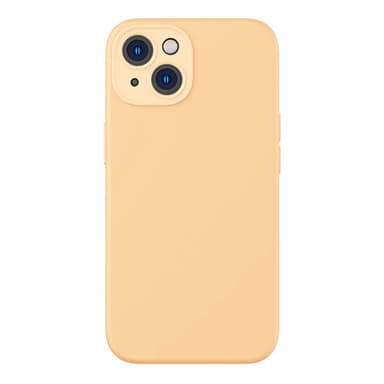Baseus Liquid Silica Gel Cover til iPhone 14 Plus (sunglow)+ hærdet glas + rengøringssæt