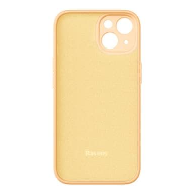 Baseus Liquid Silica Gel Cover til iPhone 14 Plus (sunglow)+ hærdet glas + rengøringssæt