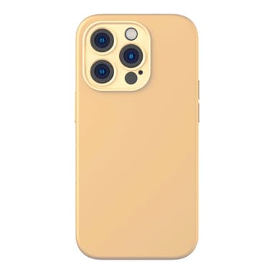 Baseus Liquid Silica Gel Cover til iPhone 14 Pro (Sunglow)+ hærdet glas + rengøringssæt