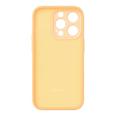 Baseus Liquid Silica Gel Cover til iPhone 14 Pro (Sunglow)+ hærdet glas + rengøringssæt