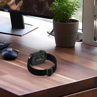 Elastisk nylonurrem til Huawei Watch Fit 3 Sort