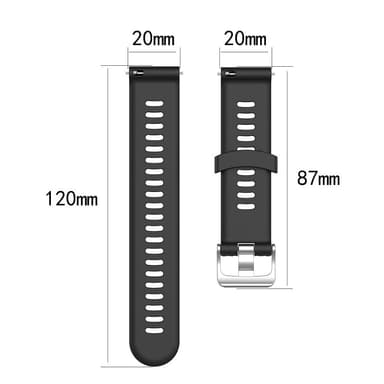 Urrem til Garmin Forerunner 245 Silikone Hvid 20 mm
