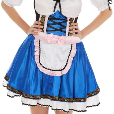 Feminin tyrolerkjole kostume - L