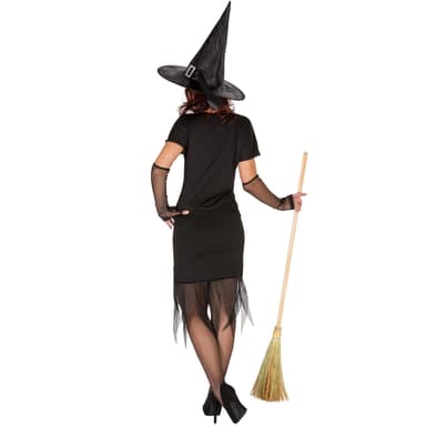 Sort heks kostume - S