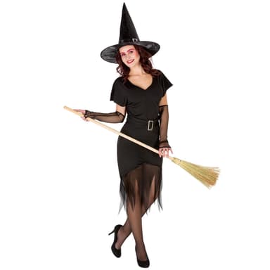Sort heks kostume - XL