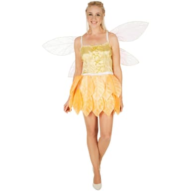 Guld blomsterfe kostume - XXL