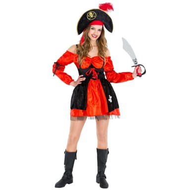 Piratkvinden Mia Støvlerem kostume - M