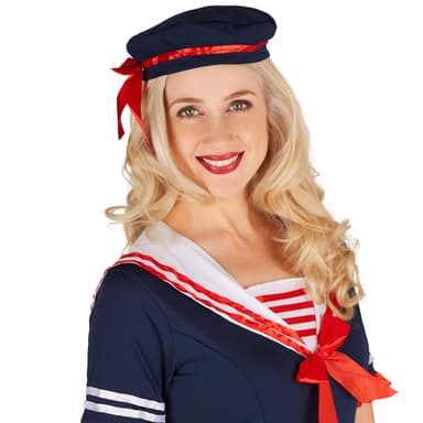 Matros kvinde kostume - S