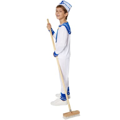 Sejlerdreng børnekostume - 128 (7-8y)