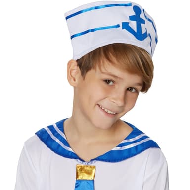 Sejlerdreng børnekostume - 128 (7-8y)