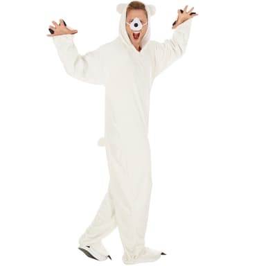 Unisex kostume Isbjørn - L