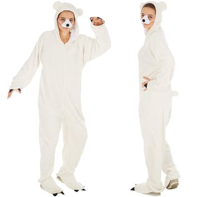 Unisex kostume Isbjørn - L