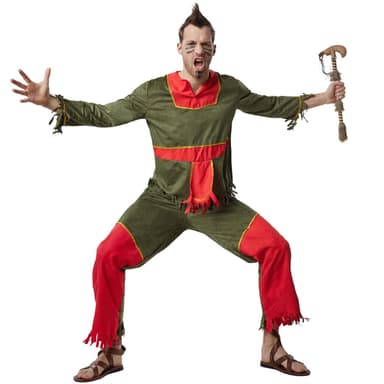 Tavs Mohikaner kostume - XXL