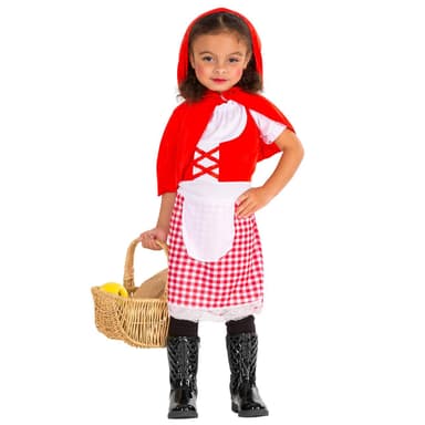 Rødhætte børnekostume - 116 (5-7y)