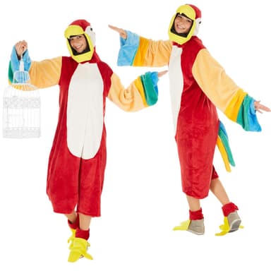 Unisex kostume Papegøje - L