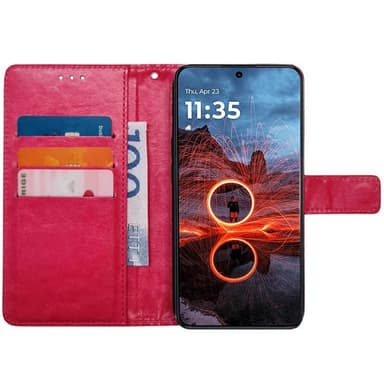 Wallet cover 3-kort Motorola ThinkPhone 25 - Lyserød
