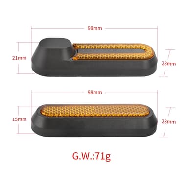4-pak Reflekterende Hub Cover til Xiaomi M365, PRO, PRO 2 og 1S - Beskyttelse og synlighed til elektriske scootere Orange