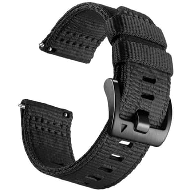 22 mm nylon urrem til Huawei Watch 4 Pro Sort