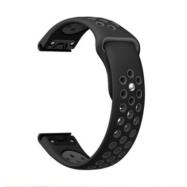 Silikone urrem til Garmin Fenix-serien Sort+grå