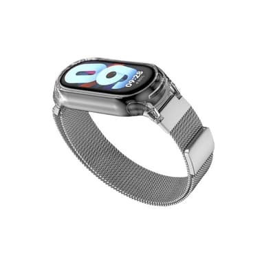 Magnetisk rem til Xiaomi Mi Band med gennemsigtigt etui Sølv Xiaomi Mi Band 7