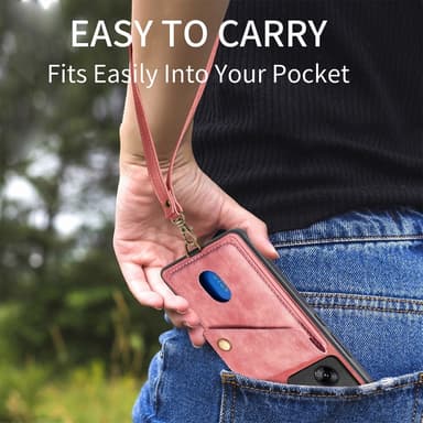 SKALO Xiaomi 13T/13T Pro PU-læder Cover med Pung - Pink