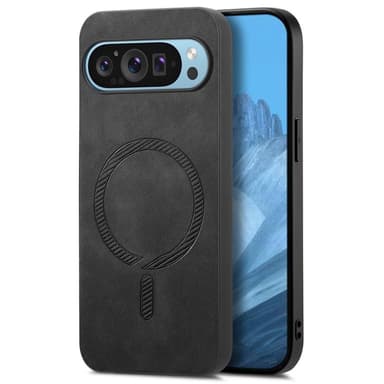 SKALO Google Pixel 9/9 Pro PU læder Hybrid Cover - Sort