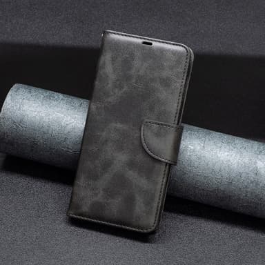 SKALO Motorola Moto G54 5G Flip Cover m. pung i PU-læder - Sort