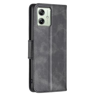 SKALO Motorola Moto G54 5G Flip Cover m. pung i PU-læder - Sort