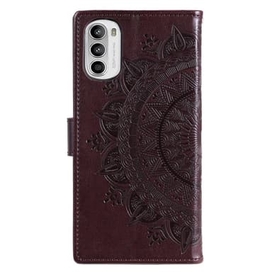SKALO Motorola Moto G52 Mandala Flip Cover - Brun