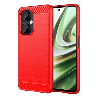 SKALO OnePlus Nord CE 3 Lite 5G Armor Carbon Stødsikker TPU-cover - Rød