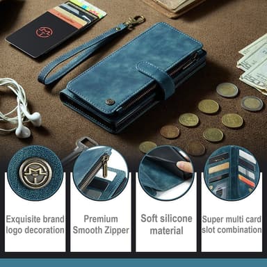 CaseMe Samsung A34 5G CaseMe Big Wallet Pungetui - Blå