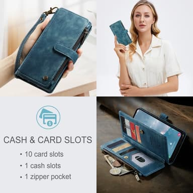 CaseMe Samsung A34 5G CaseMe Big Wallet Pungetui - Blå