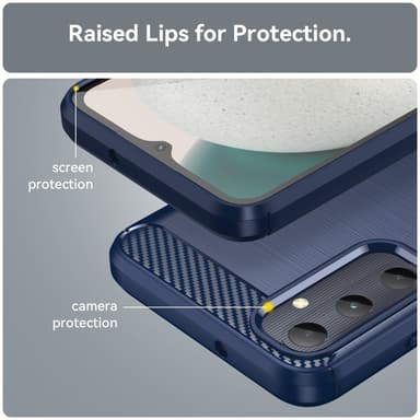SKALO Samsung A05s 4G Armor Carbon Stødsikker TPU-cover - Blå