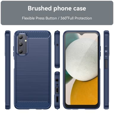 SKALO Samsung A05s 4G Armor Carbon Stødsikker TPU-cover - Blå