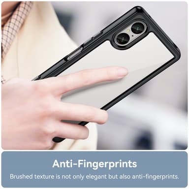 SKALO Sony Xperia 5 V Farve Bumper Cover - Sort