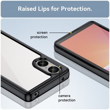 SKALO Sony Xperia 5 V Farve Bumper Cover - Sort