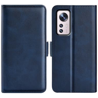 SKALO Xiaomi 12 Premium Wallet Flip Cover - Blå