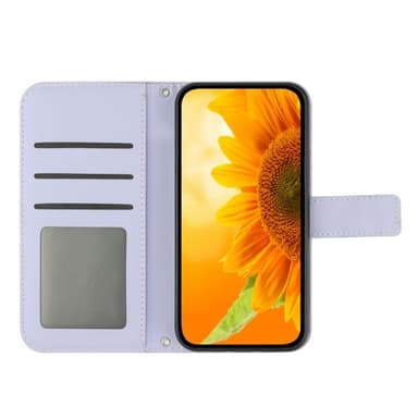 SKALO OnePlus Nord 4 Flower PU læderpung med prægning - Lilla