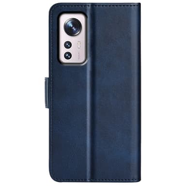 SKALO Xiaomi 12 Premium Wallet Flip Cover - Blå