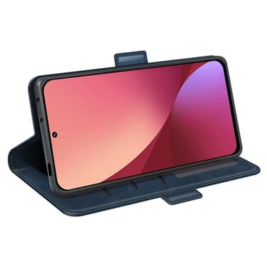 SKALO Xiaomi 12 Premium Wallet Flip Cover - Blå