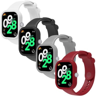SKALO Silikone rem med Cover Xiaomi Redmi Watch 4 - Sort