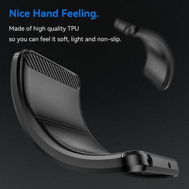 SKALO OnePlus Nord CE 3 Lite 5G Armor Carbon Stødsikker TPU-cover - Sort