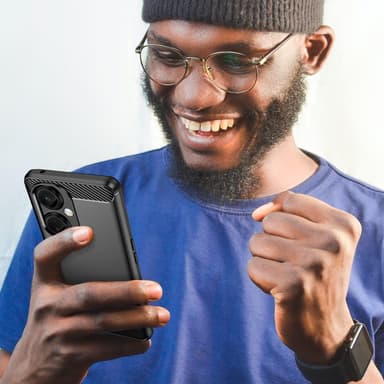 SKALO OnePlus Nord CE 3 Lite 5G Armor Carbon Stødsikker TPU-cover - Sort