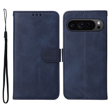 SKALO Google Pixel 9 Pro XL PU-læder Pungetui - Blå