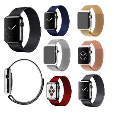 SKALO Milanese Loop Apple Watch Series 1-3 38mm - Mørkegrå