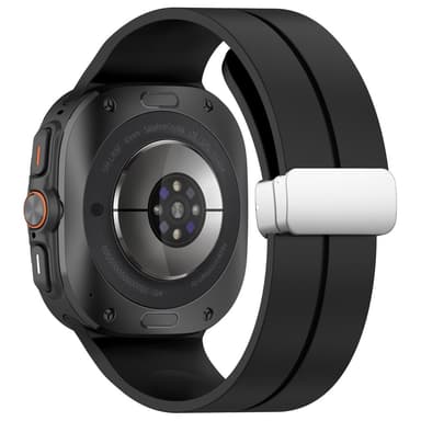 SKALO Silikonearmbånd metallspænde Samsung Watch Ultra 47mm - Sort